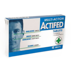 Actifed Multi Action Tablets – 12 tablets