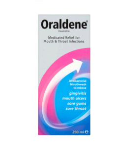 Oraldene (Hexetidine) Antibacterial Mouthwash – 200ml