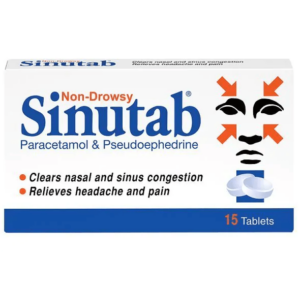 Sinutab Non Drowsy – 15 tablets