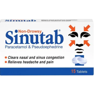 Sinutab Non Drowsy – 15 tablets