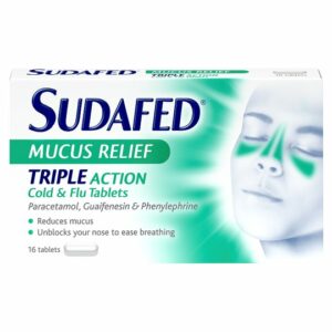 Sudafed Mucus Relief Tablets – 16 tablets