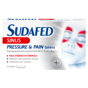 Sudafed Sinus Pressure & Pain – 24 tablets